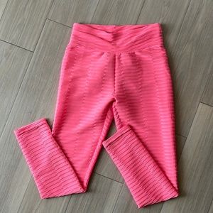 High Waisted Ruched Butt Lifting Honeycomb Yoga Leggings